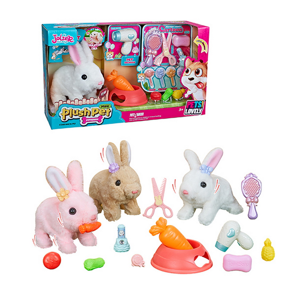 CONEJO PLUSH CON ACCESORIOS